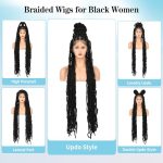 Olymei Faux Locs Wig - 40" Square Knotless Braided Lace Frontal Wig, a Time-Saving Beauty Investment