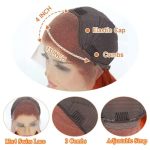 Set the World Ablaze: Unleash Confidence with the 24-Inch Ginger Orange Lace Front Wig - HD Transparent Lace, Vibrant Color, and Effortless Elegance