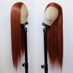 BTWTRY Ginger Brown Synthetic Lace Front Wig - Pre Plucked Natural Hairline for Effortless Style