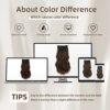 Fliace 20-Inch Clip-in Hair Extensions - Long Wavy Hairpieces in Chocolate Brown for Natural & Soft Blends