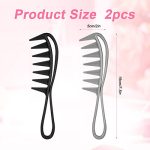 Hair's Potential with the 2 Pcs Large Texture Combs Set: Gentle Detangling for Every Hair Type
