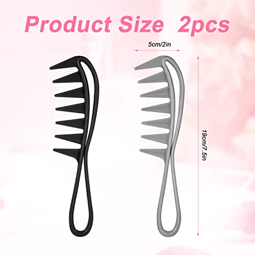 Hair's Potential with the 2 Pcs Large Texture Combs Set: Gentle Detangling for Every Hair Type