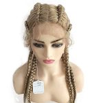 Ultimate Afro Braided Look with Extra Long Mixed Blonde Braided Lace Front Wig