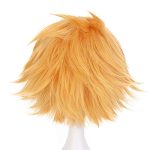 Golden Cosplay Wig with Adjustable Cap Size and Bonus Wig Cap - Perfect for Anime Costume and Halloween Party