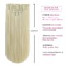 SYXLCYGG Clip Hair Extension - 22 Inches of Affordable Straight Synthetic Blond Hair for Fluffy and Chic Styles