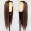Brown Color Lace Front Wigs - Long Straight Heat Resistant Synthetic Elegance for Fashion Women 🌟💁‍♀️