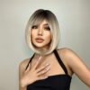 Mohigirl's Stunning Short Blonde Bob Wig – Natural Looking, Shoulder Length, Perfect for Daily Wear and Special Occasions