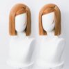 Amback's Orange Bob Cosplay Wig: Heat Resistant and Perfect for Halloween and Anime Costume Looks