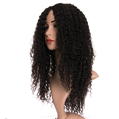 Refrescante Natural Brown Afro Kinkys Curly Wig - Heat Resistant Synthetic Beauty for Everyday Charm and Special Occasions