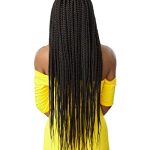 Sensationnel Cloud 9 Swiss Lace Front Wig - 4X4 Braided Lace Wig with X-Large 36'' Thicker Box Braids (Color 1B)