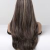 HAIRCUBE Long Brown Lace Front Wigs – Embrace Effortless Elegance with Natural Straight Layers and Highlights for a Truly Stylish Look