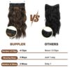 Upgrade Your Look with Halo Hair Extensions – 20 Inch Chestnut Brown with Blonde Highlights, Invisible Wire Hair Extensions for Quick, Natural Wavy Styles