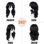 KiyaCOS Shota Aizawa Cosplay Wig - Heat Resistant Black Fluffy Curly Wave for Anime Daiy Wear and Costume Mastery
