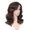 Lady Miranda Mixed Brown Nature Curly Lace Part Wig - Heat Resistant Synthetic Weave for Effortless Elegance and Everyday Glam