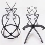 Set of 2 Portable 19.7" Tall Wig Stands - Collapsible High Holders for Long Wig Storage and Elegant Display