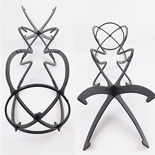 Set of 2 Portable 19.7" Tall Wig Stands - Collapsible High Holders for Long Wig Storage and Elegant Display