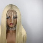 13x6 Long Parting Synthetic Lace Front Wig - Pre Plucked, Bleached Knots, and 613 Blonde Magic