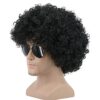 Short Black Fluffy Disco Afro Wig - Ideal for Anime