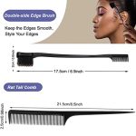 Elastic Bands for Wig - Set of 3 Lace Melting Bands with Rat Tail Comb and Edge Brush - Adjustable Wig Bands for Lace Frontal - Keep Wigs in Place, Lay Edges, and Achieve a Flawless Melted Look