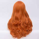 24-Inch Long Wavy Orange Cosplay Wig - Heat Resistant and Full of Vibrant Life