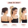 Transform Your Daily Look with 20" Brunette Synthetic Claw Clip Ponytail Extension - Easy and Fluffy Daily Hairstyling for Women