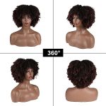 Unleash Your Unique Charm with 16-Inch Dark Brown Curly Wig - Glueless, Adjustable, and Comfortable Fashion!