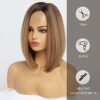 HIAYSAN's 12 Inch Honey Blonde Lace Front Wig: Embrace Everyday Glamour in a Short Bob with Side Parting