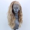 RDY Ash Blonde Long Wavy Lace Front Synthetic Wig: 24inch Mix Blonde Elegance for Women - Heat Fiber, Cosplay, and Daily Use Hair