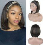 Straight Bob Headband Wig - a 10-inch blend of black