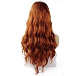 26-Inch Long Wavy Auburn Orange Wig - Natural Copper Waves for Elegant Everyday and Special Occasion Styles
