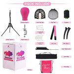 Neverland Beauty & Health Wig Stand Tripod Set - 23 Inch Red Wig Head with Canvas for Wig Making and Display