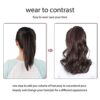 Chestnut Brown Claw Ponytail Extension - 16" Synthetic Curly Hair Piece for Instant Voluminous Wavy Pony Tail