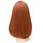 Unleash Vibrance: 20'' Long Straight Dark Orange Cosplay Wig - Elevate Your Costume Glamour
