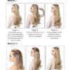 SARLA Ombre Invisible Wire Hair Extension - Adjustable Wavy Curly Hairpiece, Perfect for Effortless and Damage-Free Hairstyles