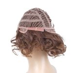 Short Curly wig for women, Full Head Hair Costume Wig Natural Looking, Reddish Brown Wigs, 8 Inch