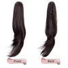 Transform Your Daily Look with 20" Brunette Synthetic Claw Clip Ponytail Extension - Easy and Fluffy Daily Hairstyling for Women