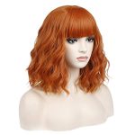 incohair 14 Inches Dark Orange Wig – Short, Curly, and Perfect for Every Occasion