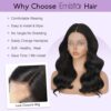 Emistar 16 Inch Short Wavy Lace Front Wig - Natural Look and Soft Synthetic Hair for Confident Daily Wear