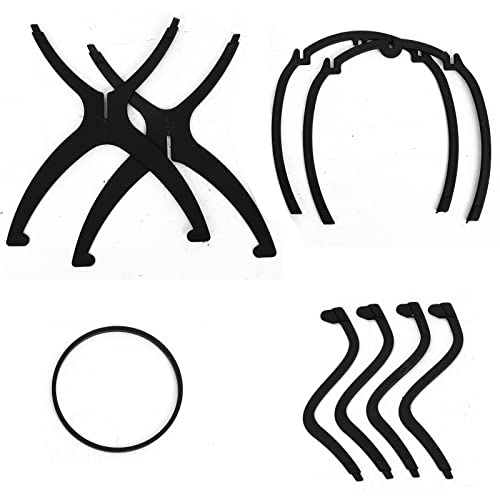 Set of 2 Portable 19.7" Tall Wig Stands - Collapsible High Holders for Long Wig Storage and Elegant Display
