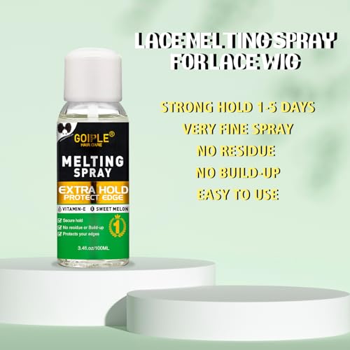 Get the Perfect Blend with Lace Melting Spray Kit - Strong Hold, Natural Look, and Sweet Melon Scent! 🍈