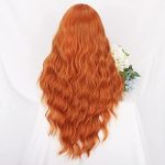 28-Inch Long Wavy Ginger Orange Wig - Heat Resistant, Beginner-Friendly, Perfect for Costume Parties