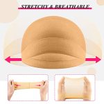 eboot 3 Pack Wig Caps: Versatility in Neutral Nude Beige and Black Mesh for Ultimate Comfort