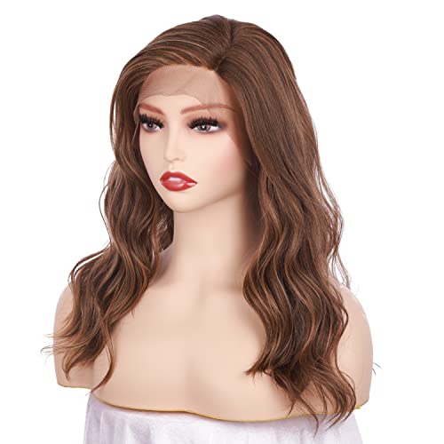 Onedor 20Inch Kanekalon Futura Synthetic Hair Wavy Lace Front Long Wigs