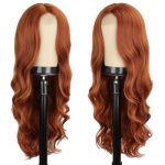 Long Orange Wigs: 26-Inch Ginger Orange Wavy Wig - Heat Resistant and Stylish for Daily Party Use