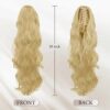 20'' Long Wavy Claw Clip Ponytail Extension - Synthetic Hair for Daily, Party, and Halloween