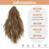 Instant Volume Makeover: Short Ponytail Extension Claw Clip - 13 Inch Fluffy Synthetic Curly Wavy Hairpiece for Effortless Style