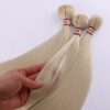 3 Bundles Silky Straight Synthetic Hair Weave Extensions in Blonde