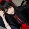 Ani·Lnc Long Straight Black Anime Cosplay Wig - Perfect for Jabami Yumeko Fans