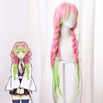 Demon Slayer Kanroji Mitsuri Wig - Vibrant Multi-color Hair Replacement Wigs for Authentic Anime Role Playing