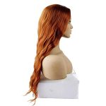 26-Inch Long Wavy Auburn Orange Wig - Natural Copper Waves for Elegant Everyday and Special Occasion Styles
